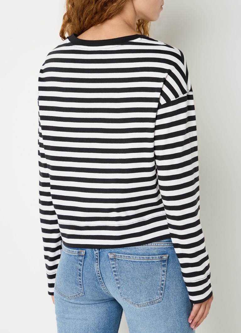 Marc O'Polo Organic Cotton Denim Longsleeve with Stripe Print