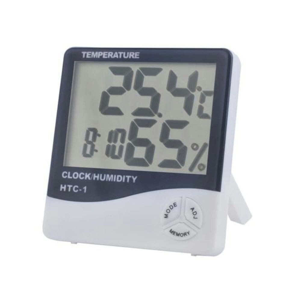 ISO TRADE Thermometer Wetterstation (Innensensor, Uhr Datum Luftfeuchtigkeit Digital)