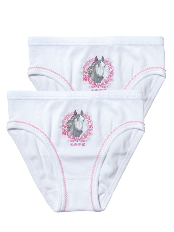 Sweety for Kids 2er-Set: Bikini-Slip in weiß günstig kaufen
