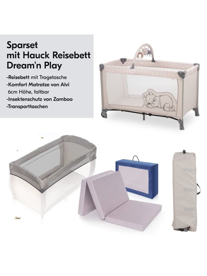 Hauck Reisebett Set Dream`n Play Go inkl. Alvi in beige günstig kaufen onesize