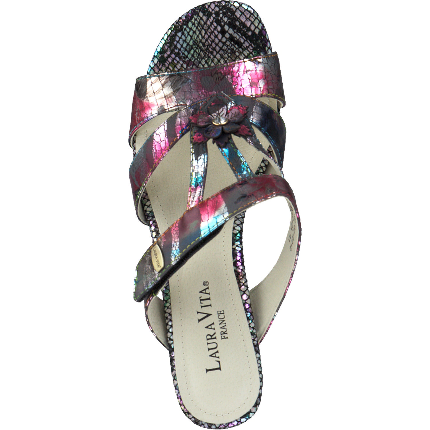 Laura Vita Jachino 02, Plateau-Pantoletten, Damen, noir