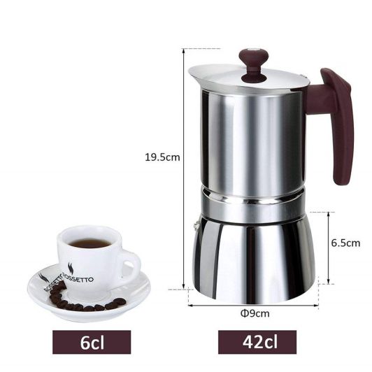 Cafetieră italiană - 6 cești - toate plitele
