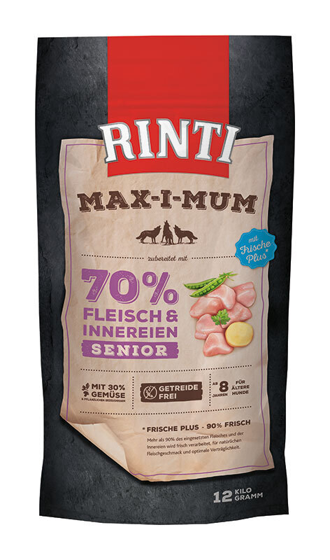 RINTI Hundetrockenfutter RINTI MAX-I-MUM Senior Huhn 12 kg