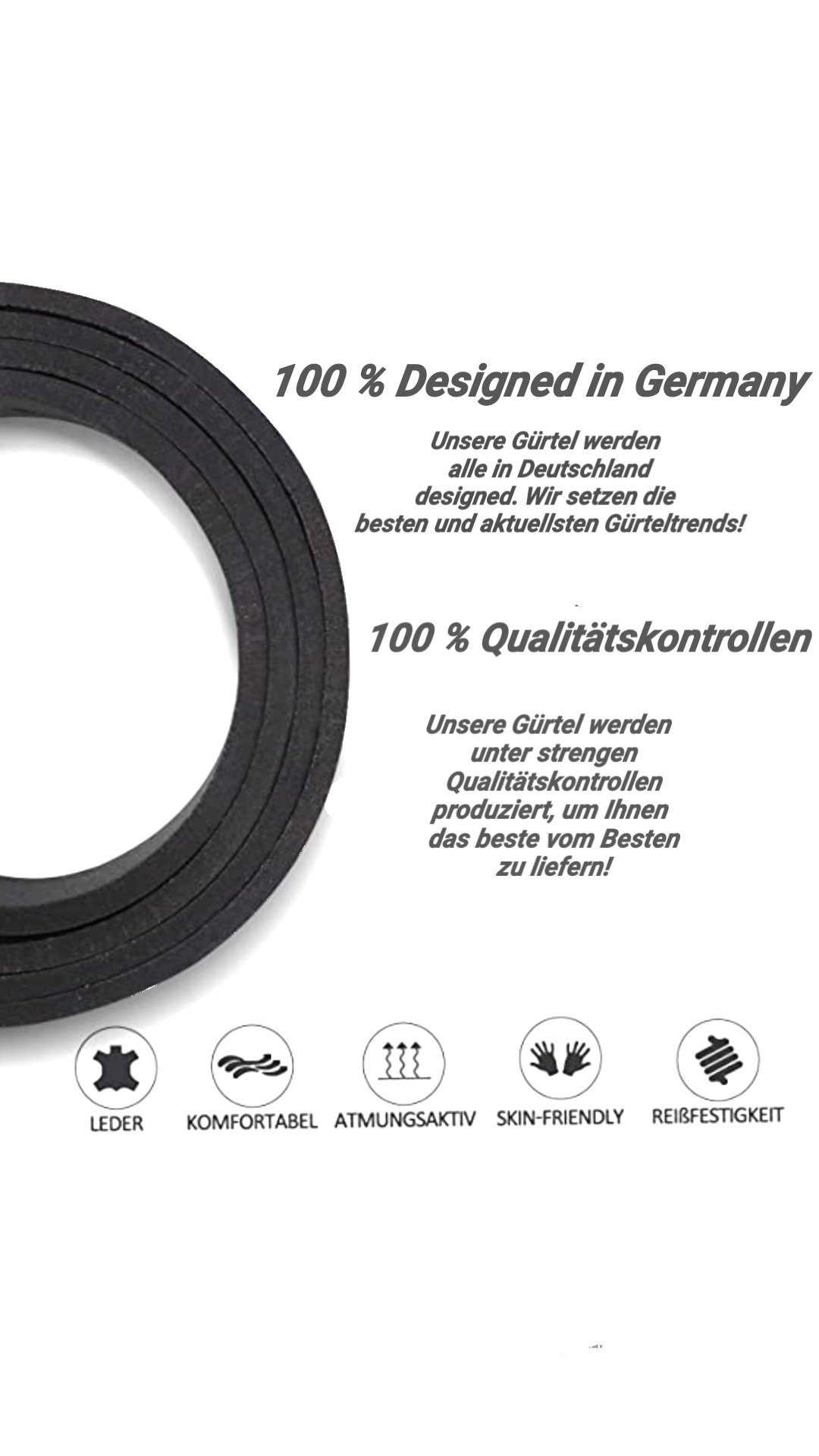LOFTY Ledergürtel Herren Gürtel, Ledergürtel, Damengürtel, Jeansgürtel Hochwertige Verarbeitung, Edles Design, Komfortabler Gürtel