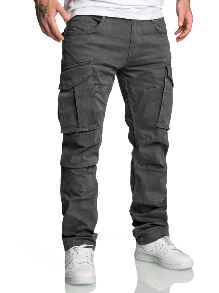 Amaci&Sons Cargo Jogger-Chino WYATT in Anthrazit günstig kaufen