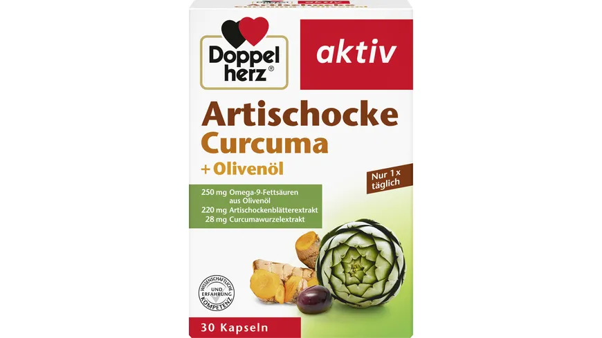 Doppelherz Artischocke Curcuma + Olivenöl 30 Kapseln