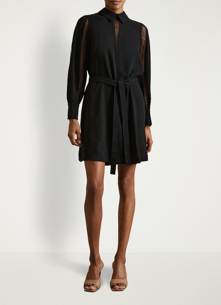 Vestido corto Reiss Reema con estampado calado.