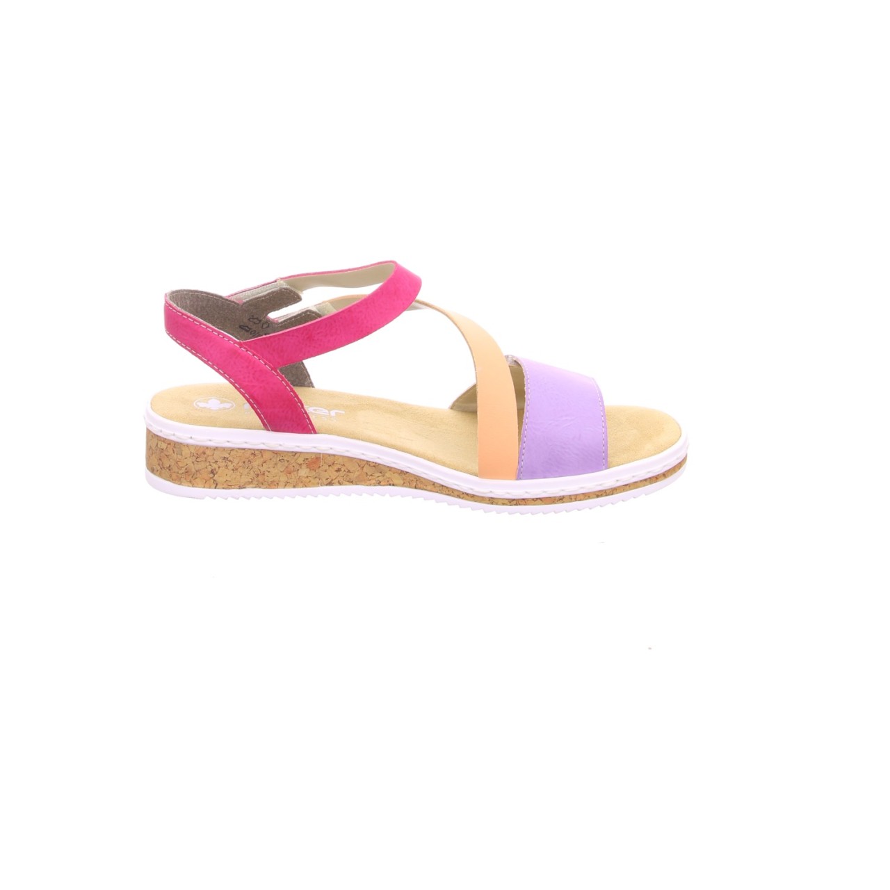 RIEKER Klassische Sandalen lila/pink
