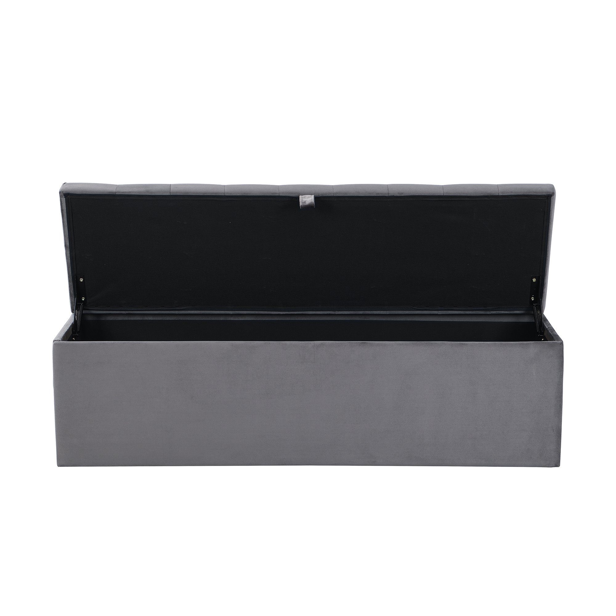 WISHDOR Polsterbett Doppelbett Stauraumbett (grau 138 x 41 x 42 cm), Bank mit Stauraum Betthocker Polsterbank