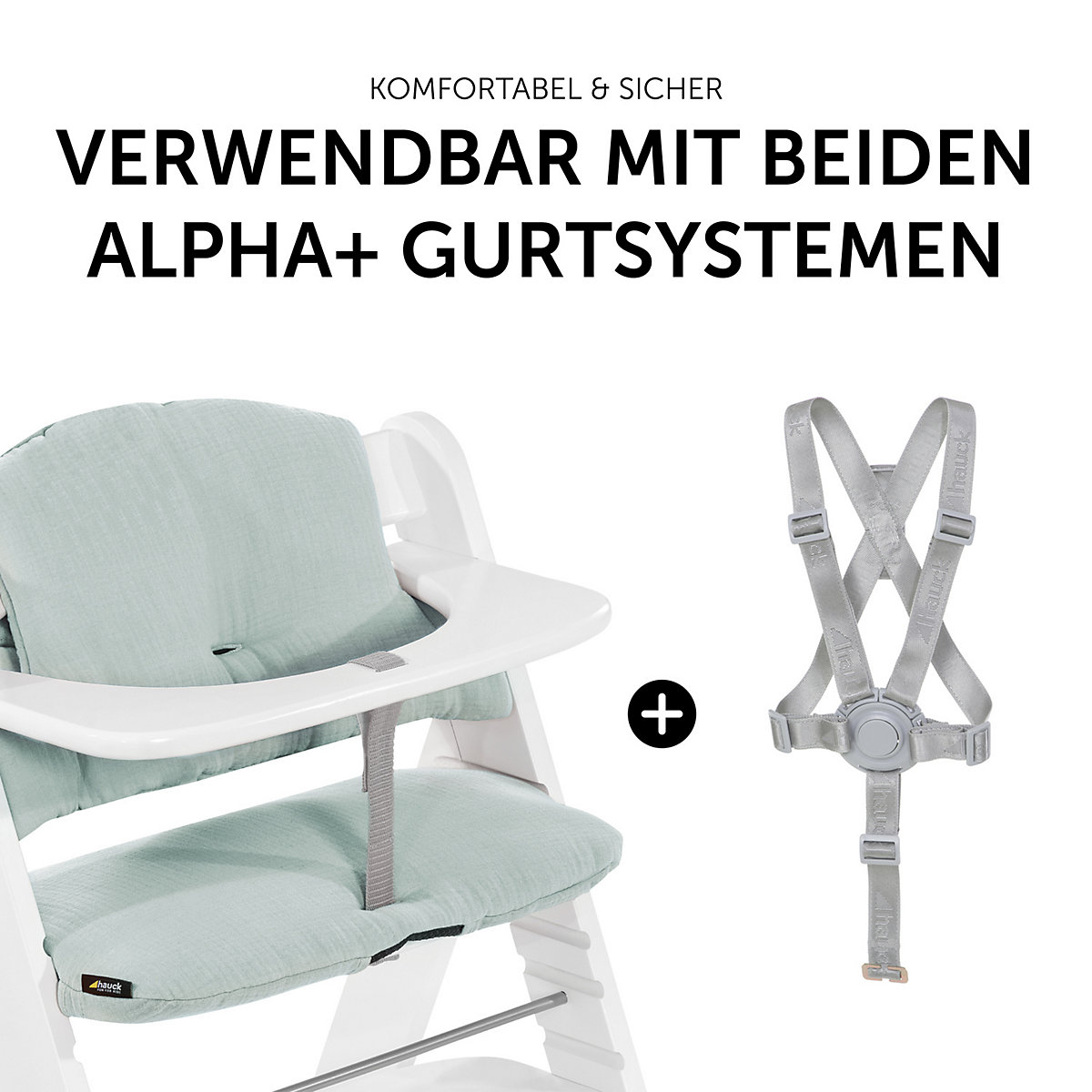 Sitzauflage Alpha Highchair Pad Select, Musselin Mint