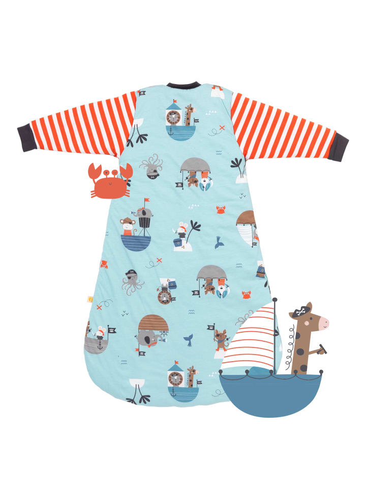 Schlummersack Babyschlafsack, 3.5 TOG in Hellblau-Rot günstig kaufen