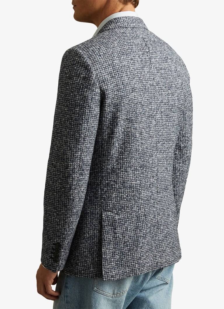 Reiss Mineral regulāras piegriezuma jaka no vilnas maisījuma ar houndstooth rakstu
