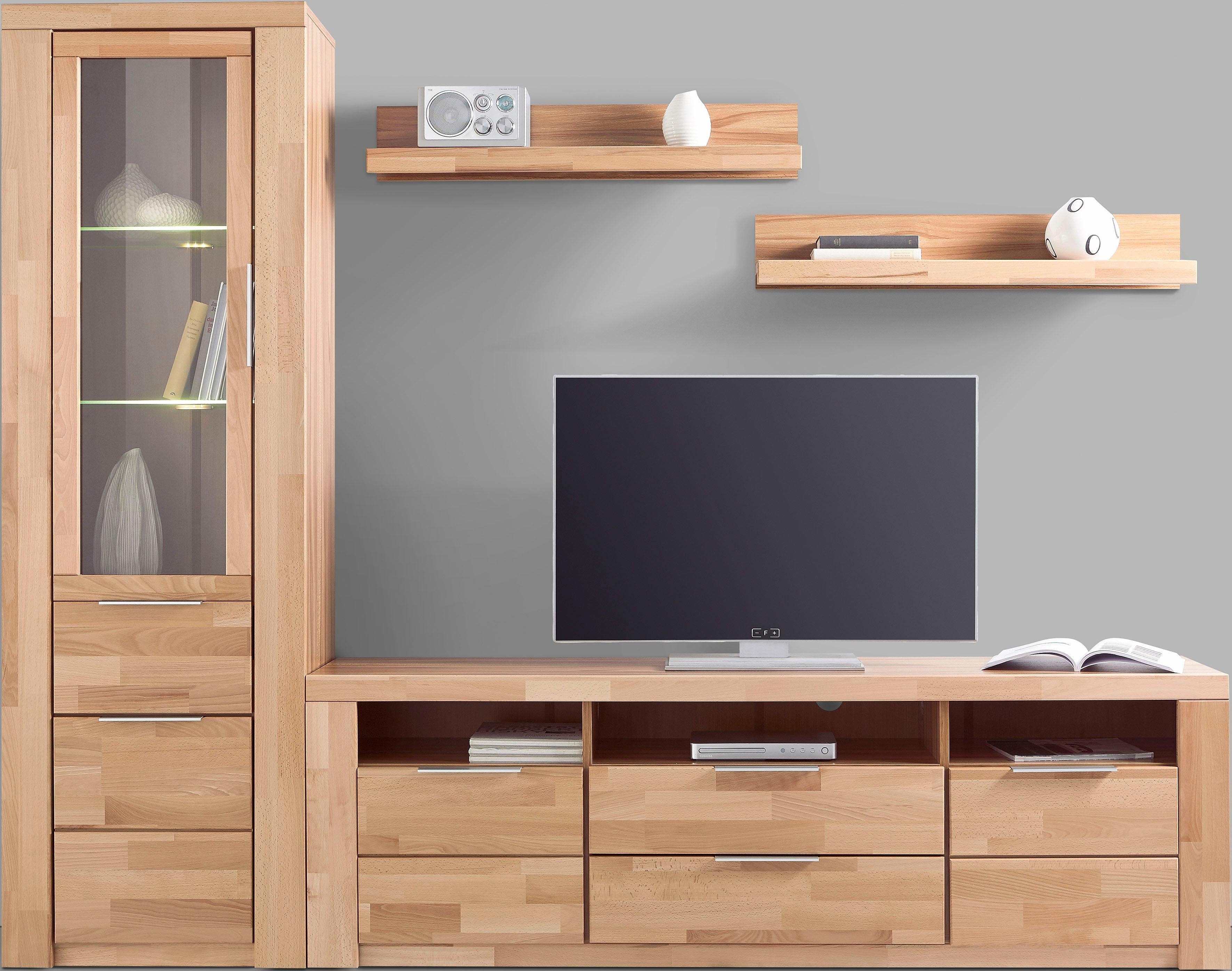Woltra Wohnwand ZARA, (Set, 4-St), teilmassives Holz
