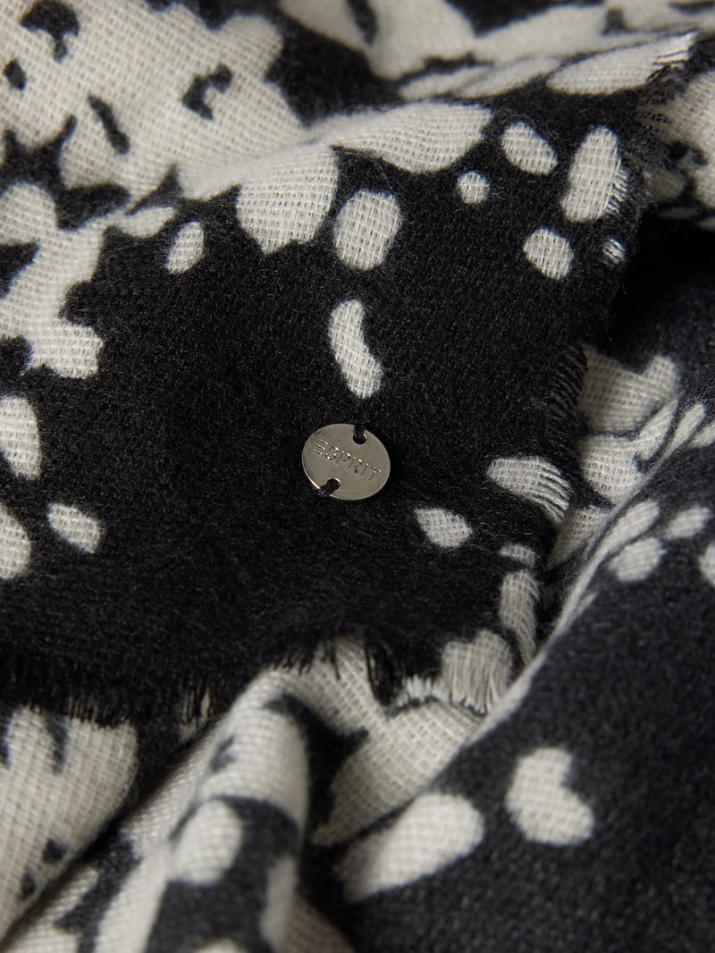 Schal mit Allover-Muster in schwarz