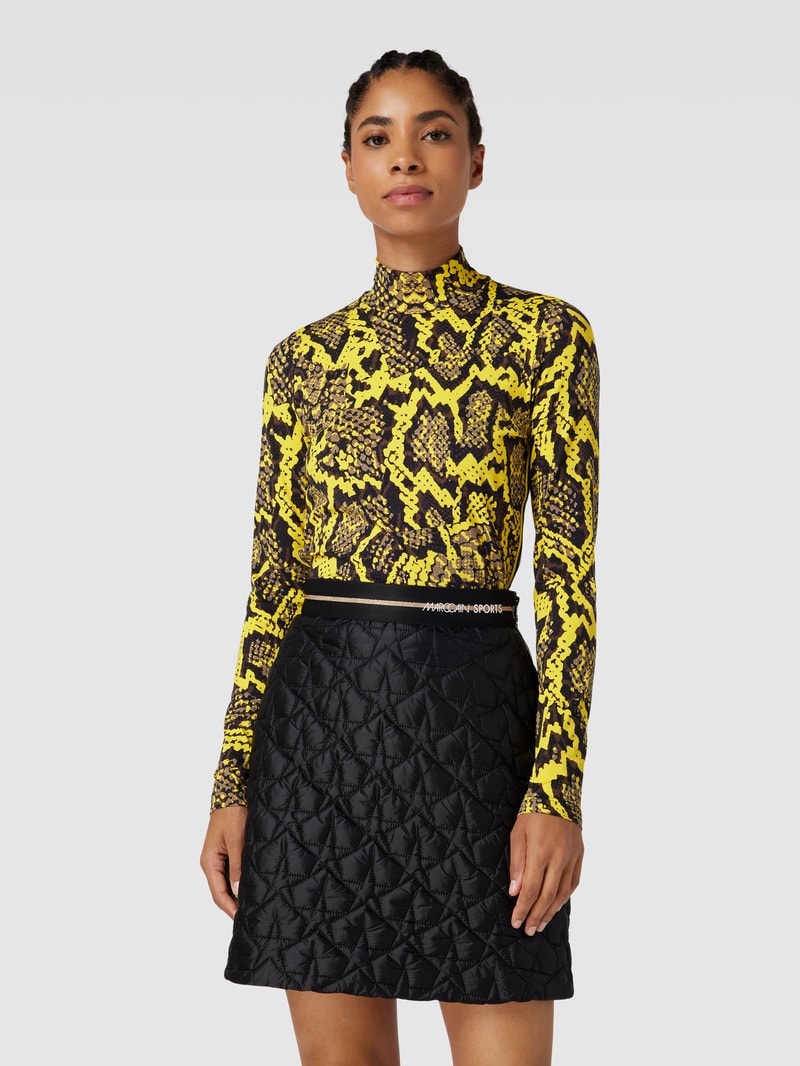Longsleeve mit Animal-Print in gelb