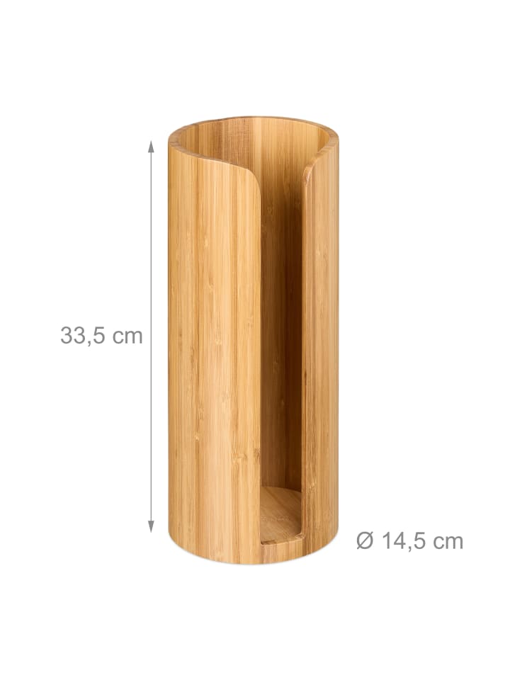 relaxdays Toilettenpapier Aufbewahrung in Natur - (H)33,5 x Ø14,5 cm günstig kaufen onesize