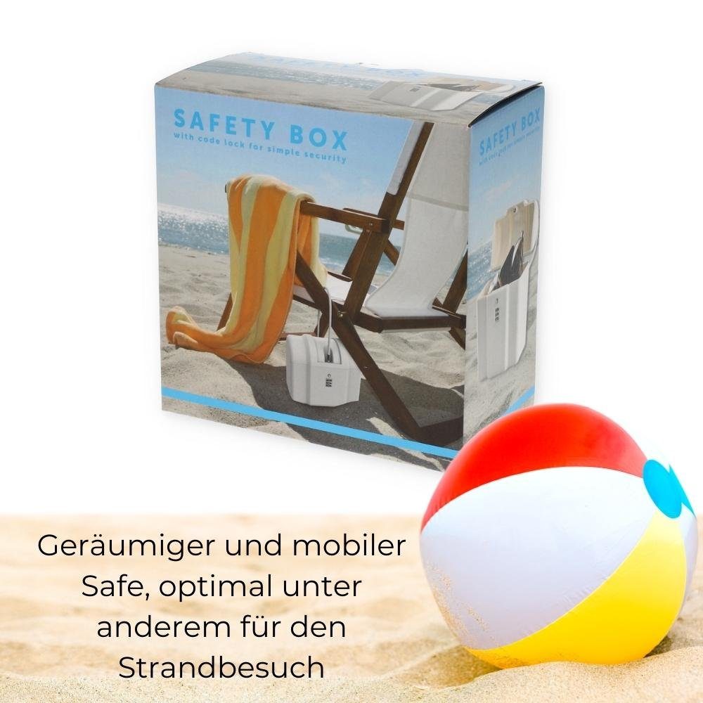 GarPet Strandmuschel Strandsafe Handy Bade Resie Safe Tresor Zahlenschloss Mini Urlaub Box