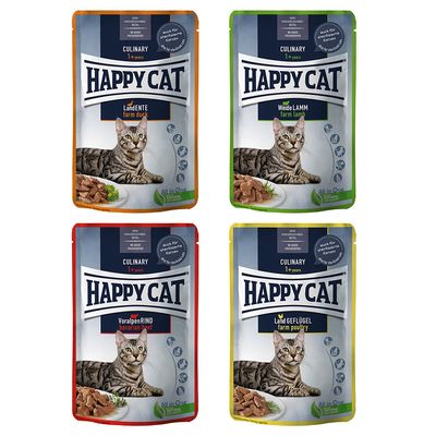 Sparpaket Happy Cat Pouch Meat in Sauce 24 x 85 g