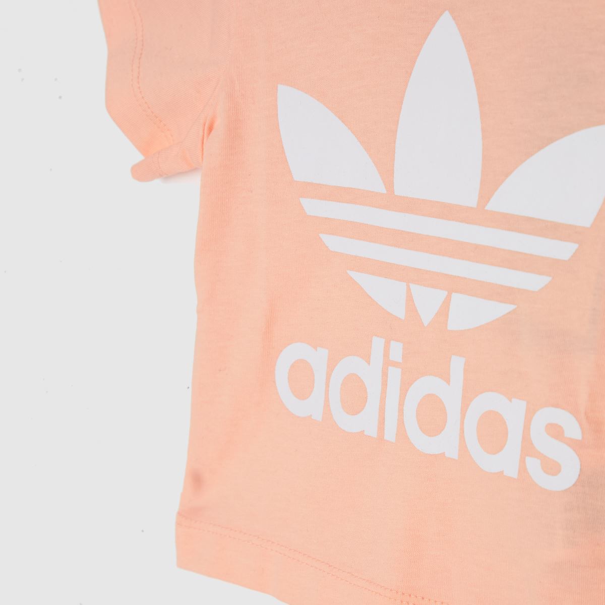 adidas – Persikafärgad trefoil-t-shirt för barn