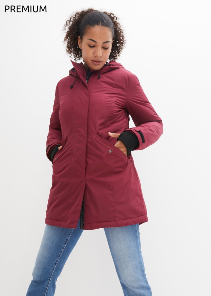 Hybrid-Thermoparka mit recycelter Daune, innen gesteppt