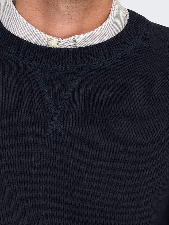 ONLY & SONS Pullover in Dunkelblau günstig kaufen