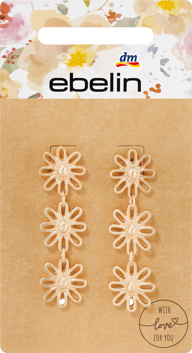 Ohrhänger Blume Gold-Optik, 2 St