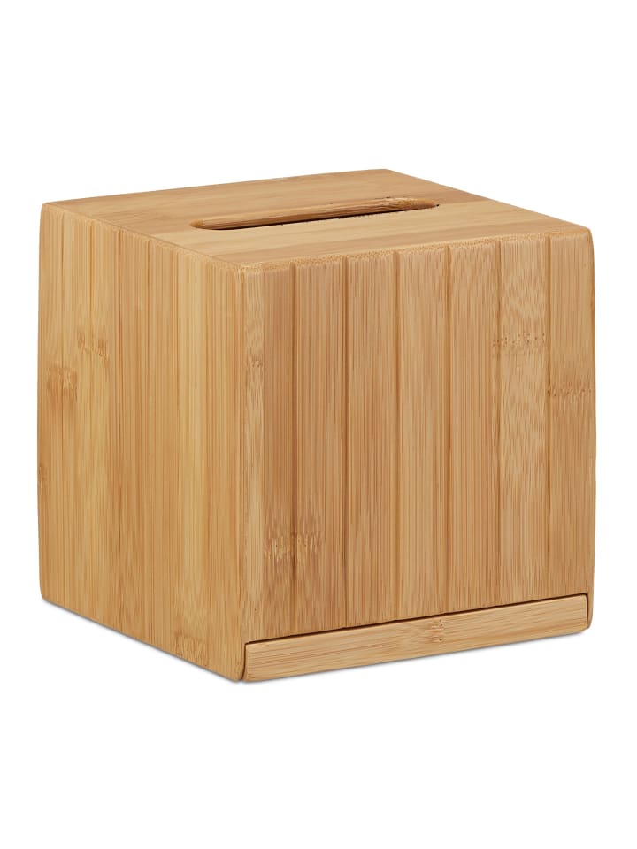 relaxdays Kosmetiktücherbox in Natur günstig kaufen onesize