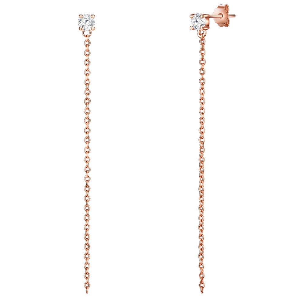 Glanzstücke München Boucles d'oreille en argent Argent sterling Oxyde de zirconium (CZ) en Or rose Boucles d'oreilles