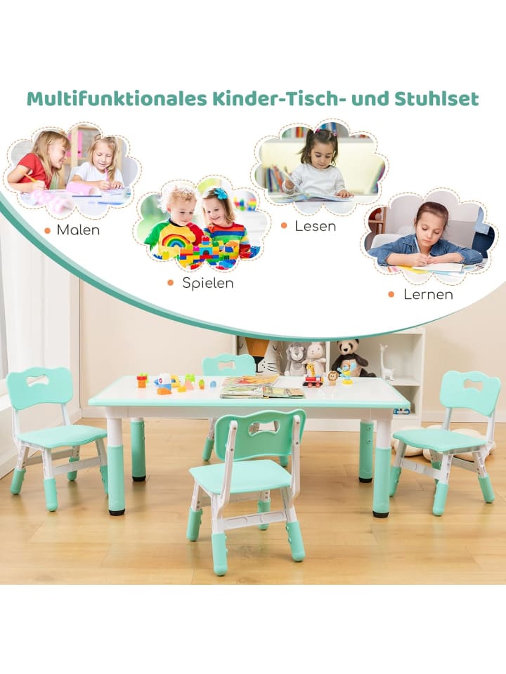COSTWAY Kindersitzgruppe 5 tlg. ab 18 Monaten in Grün günstig kaufen onesize