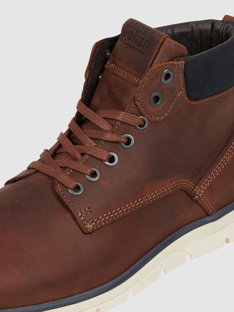 Boots aus Leder Modell 'Tubar' in mittelbraun