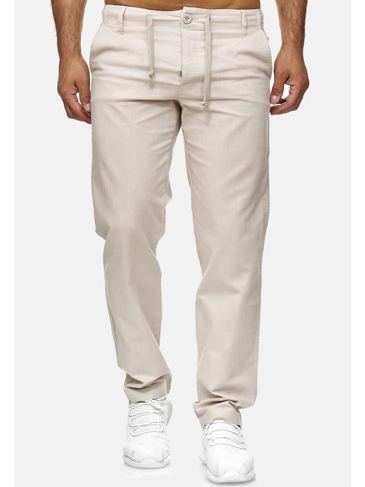 RESLAD Stoffhose Baumwollhose in beige günstig kaufen