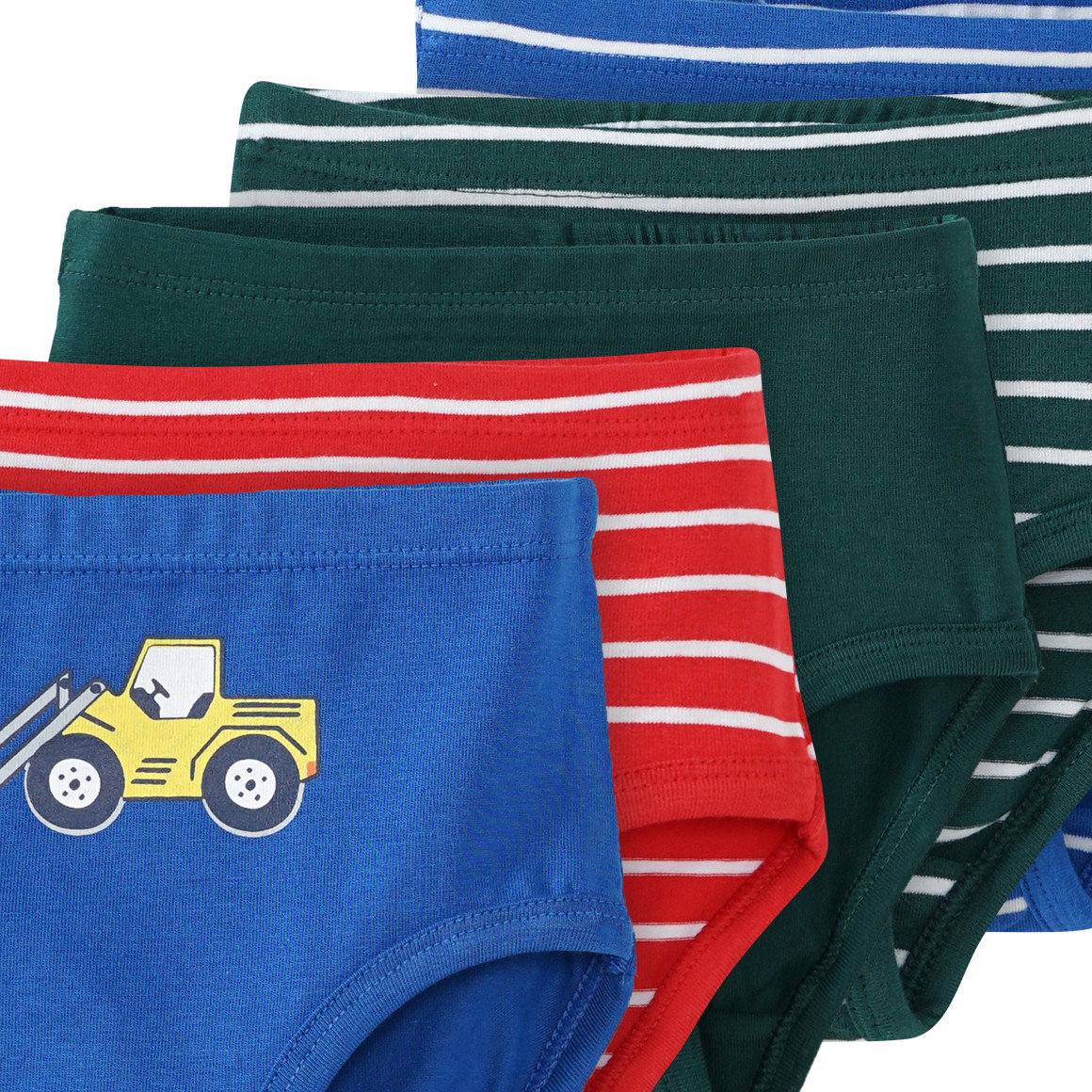 5 Baby Slips in verschiedenen Dessins