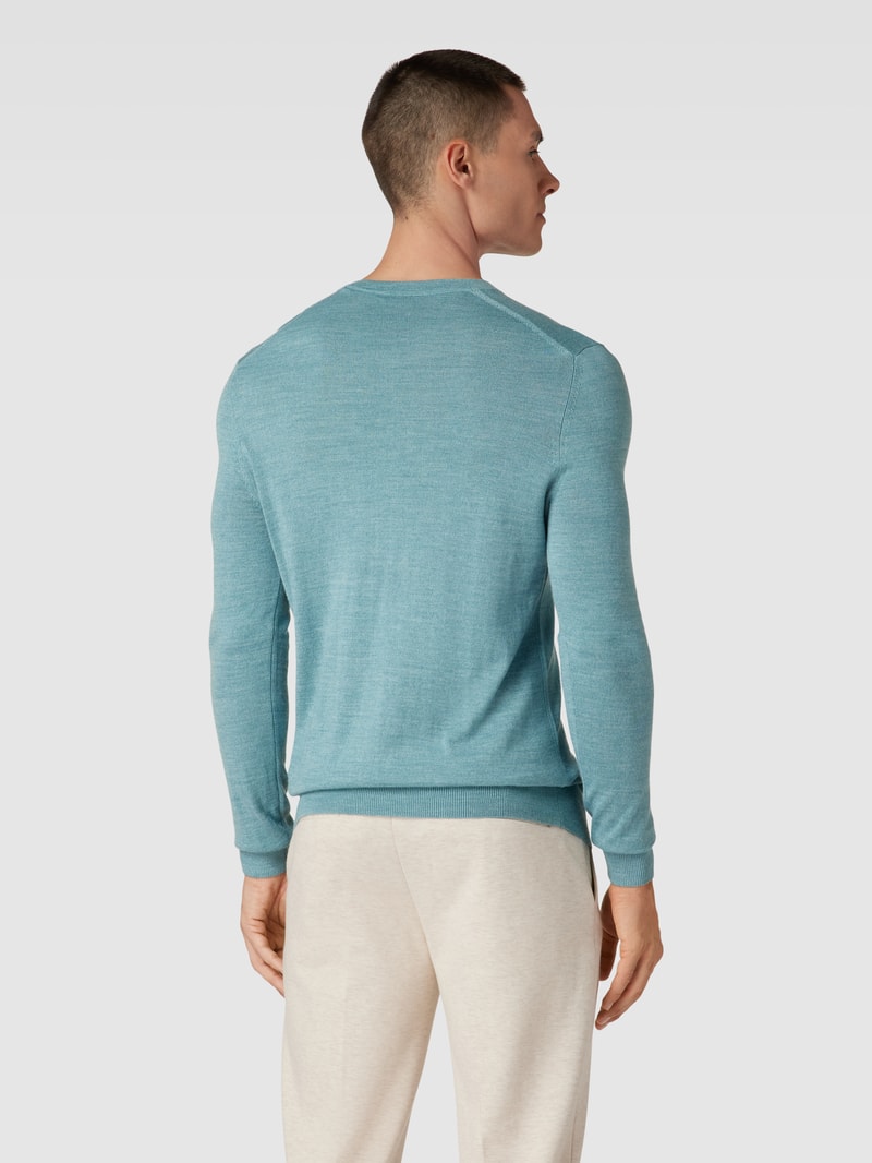 Strickpullover in schilf meliert