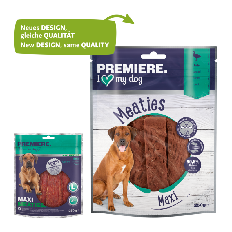 PREMIERE Snacks PREMIERE Maxi Meaties Ente 250g