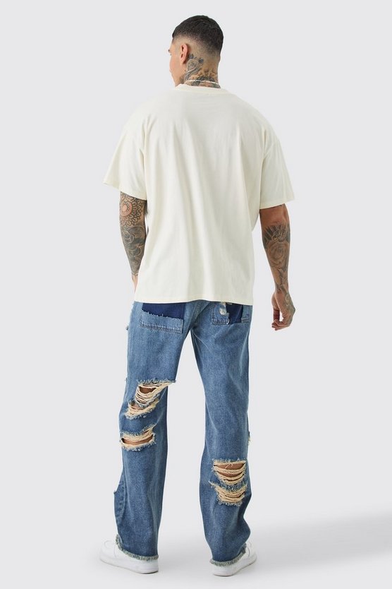 Tall lockere zerrissene Jeans