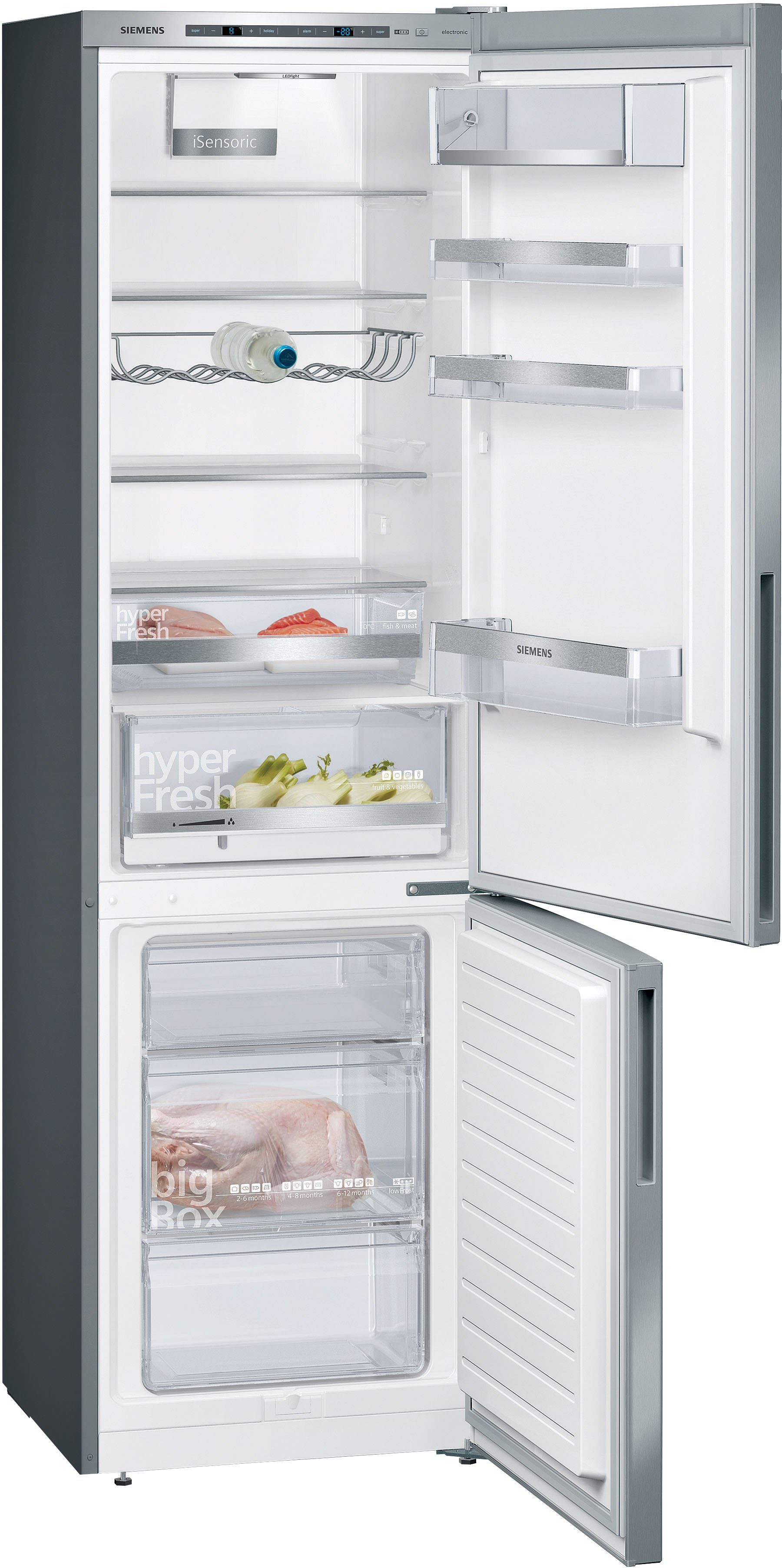 SIEMENS Kühl-/Gefrierkombination KG39E8IBA, 201 cm hoch, 60 cm breit