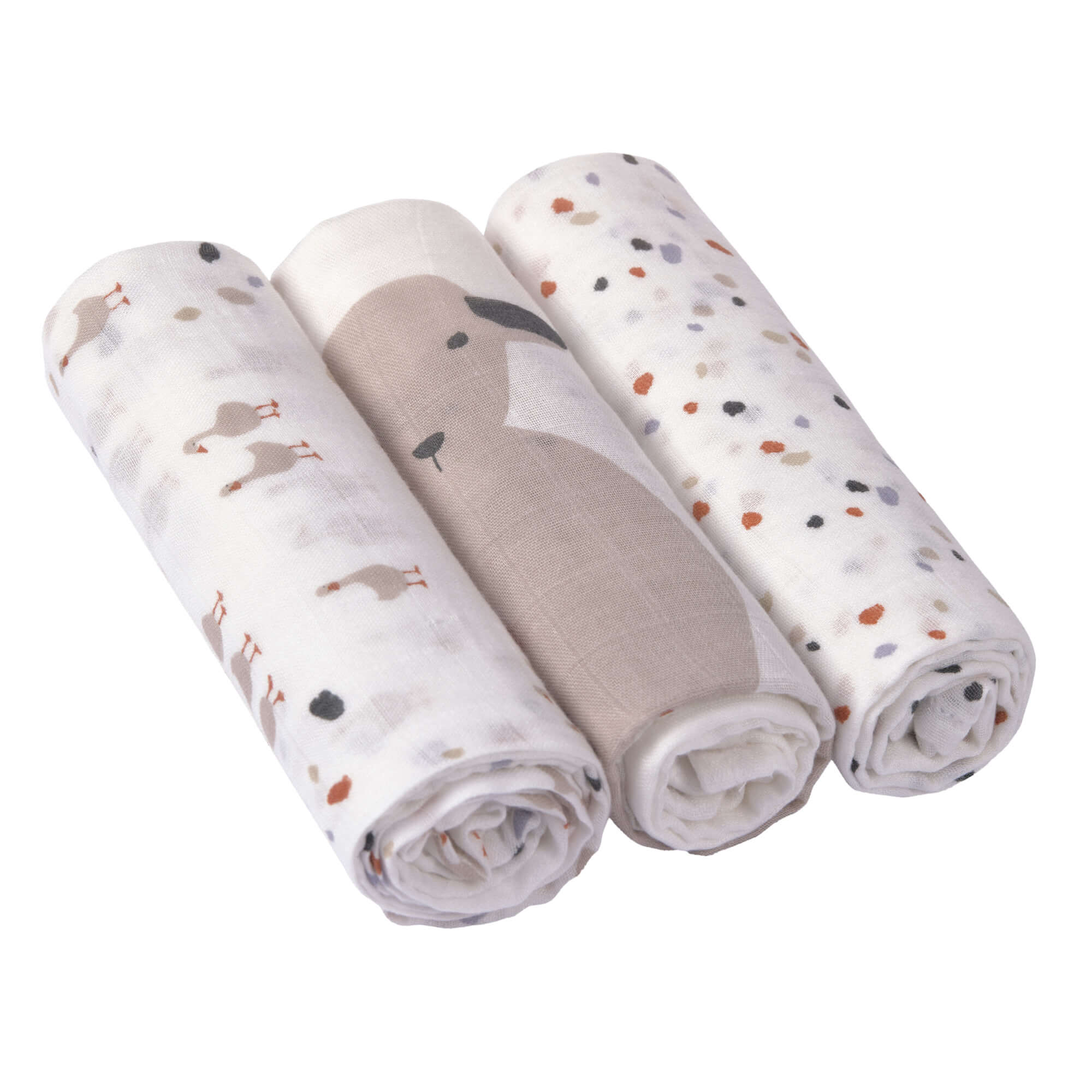 Mulltücher (3 Stk) - Heavenly Soft Swaddle L, Tiny Farmer Speckles