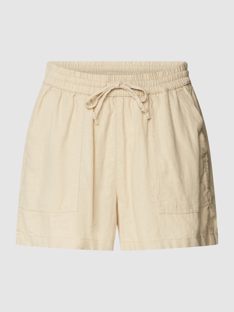 Leinenshorts mit Eingrifftaschen Modell 'Easy' in sand