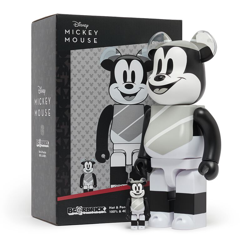 Medicom Bearbrick Hat und Poncho Mickey Mouse 100%&400% multicolor