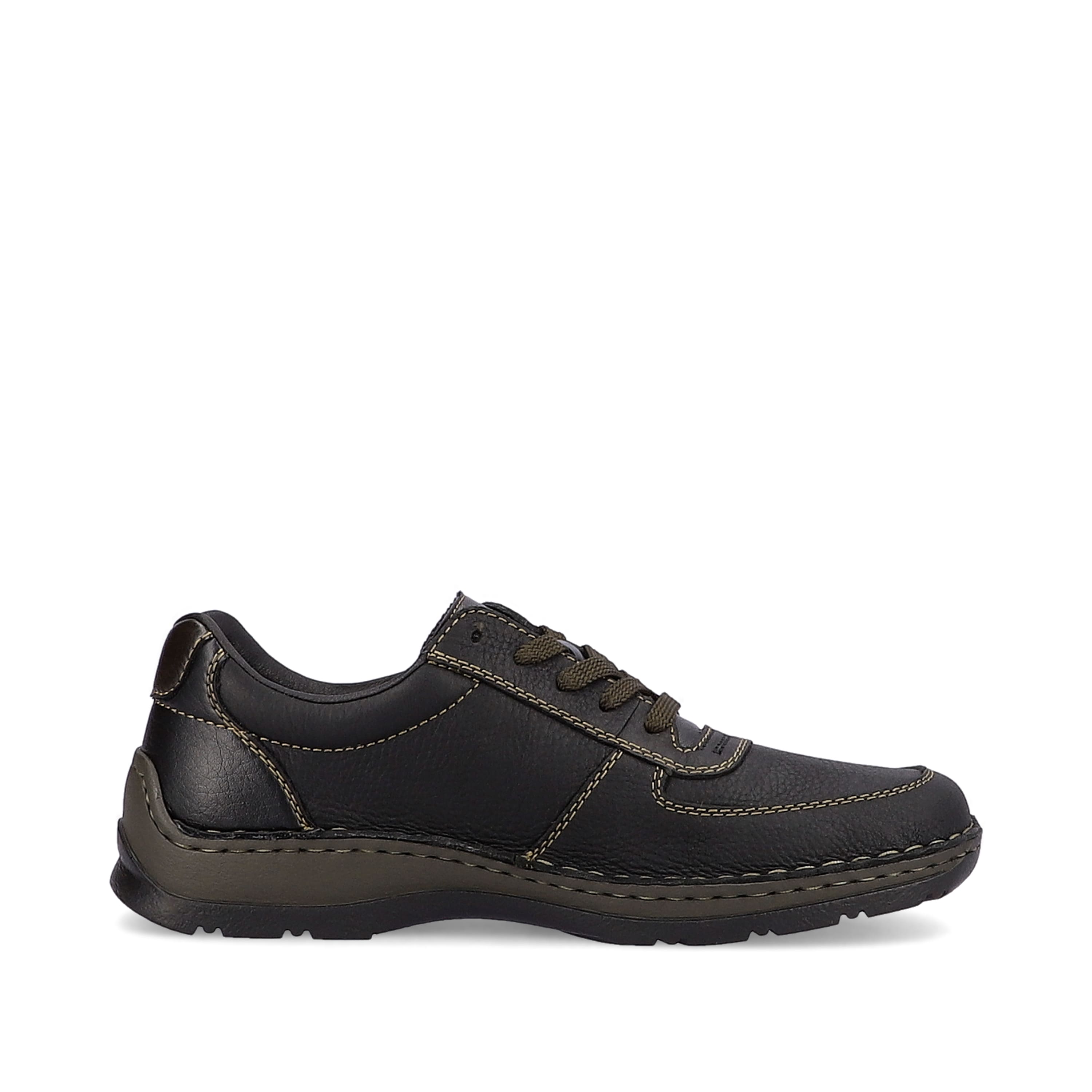 Rieker Herren Schnürschuhe asphaltschwarz