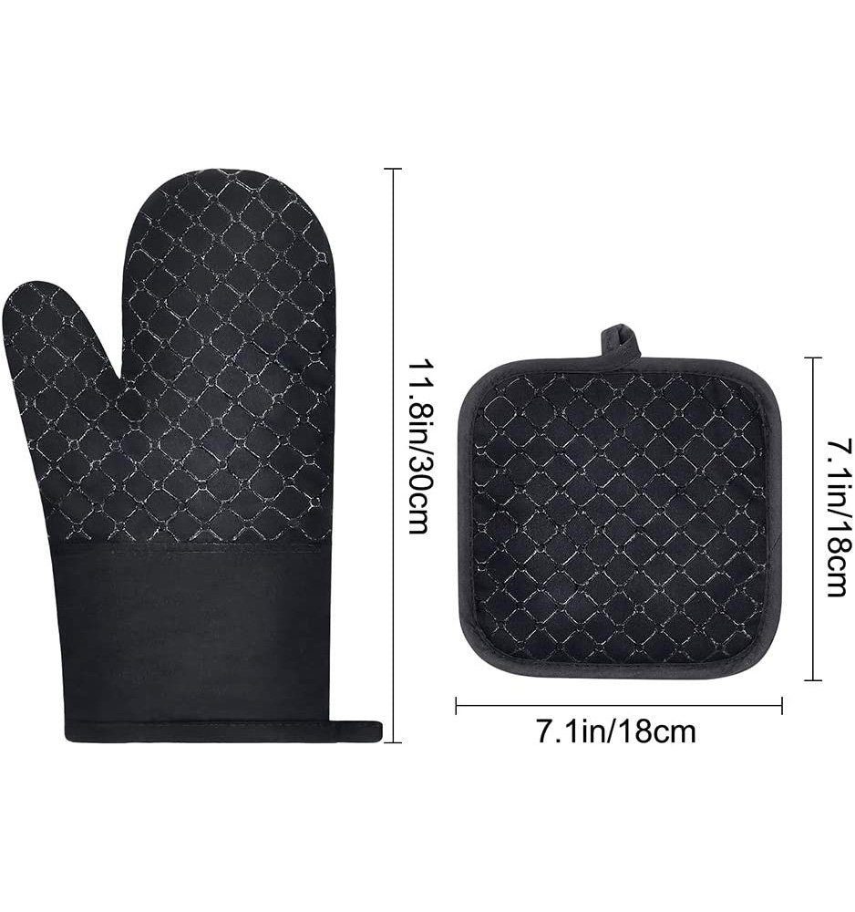 YYV Topflappen Ofenhandschuhe Hitzebeständige, Topfhandschuhe Topflappen 4er Set, (1-tlg)