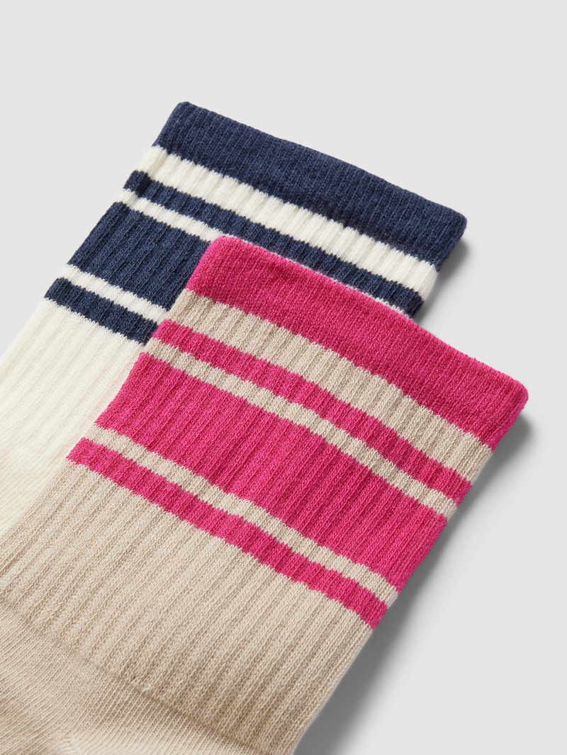 Socken im unifarbenen Design im 2er-Pack in pink