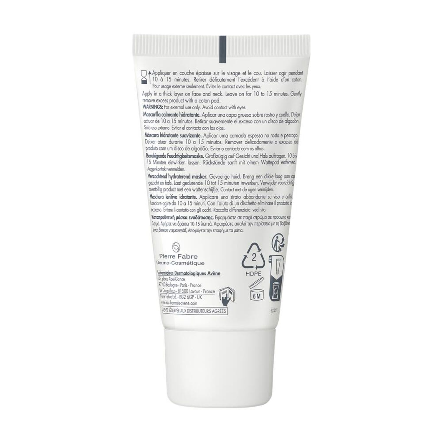Eau Thermale Avène Les essentiels Masque Apaisant Hydratant