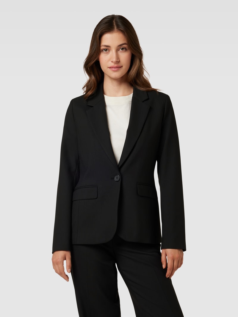 Blazer mit Knopfverschluss in schwarz