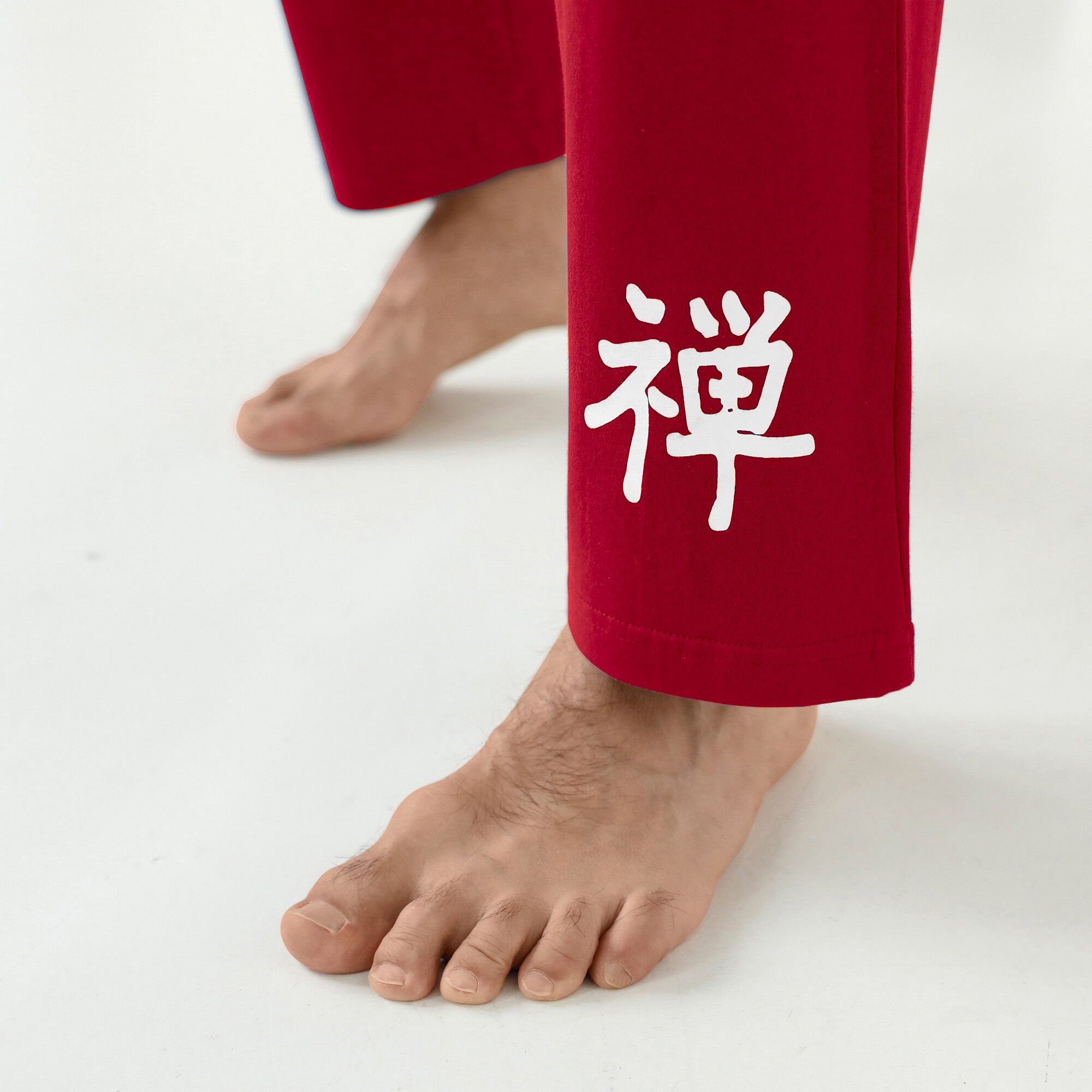 Pyjama pantalon motif bambou manches longues