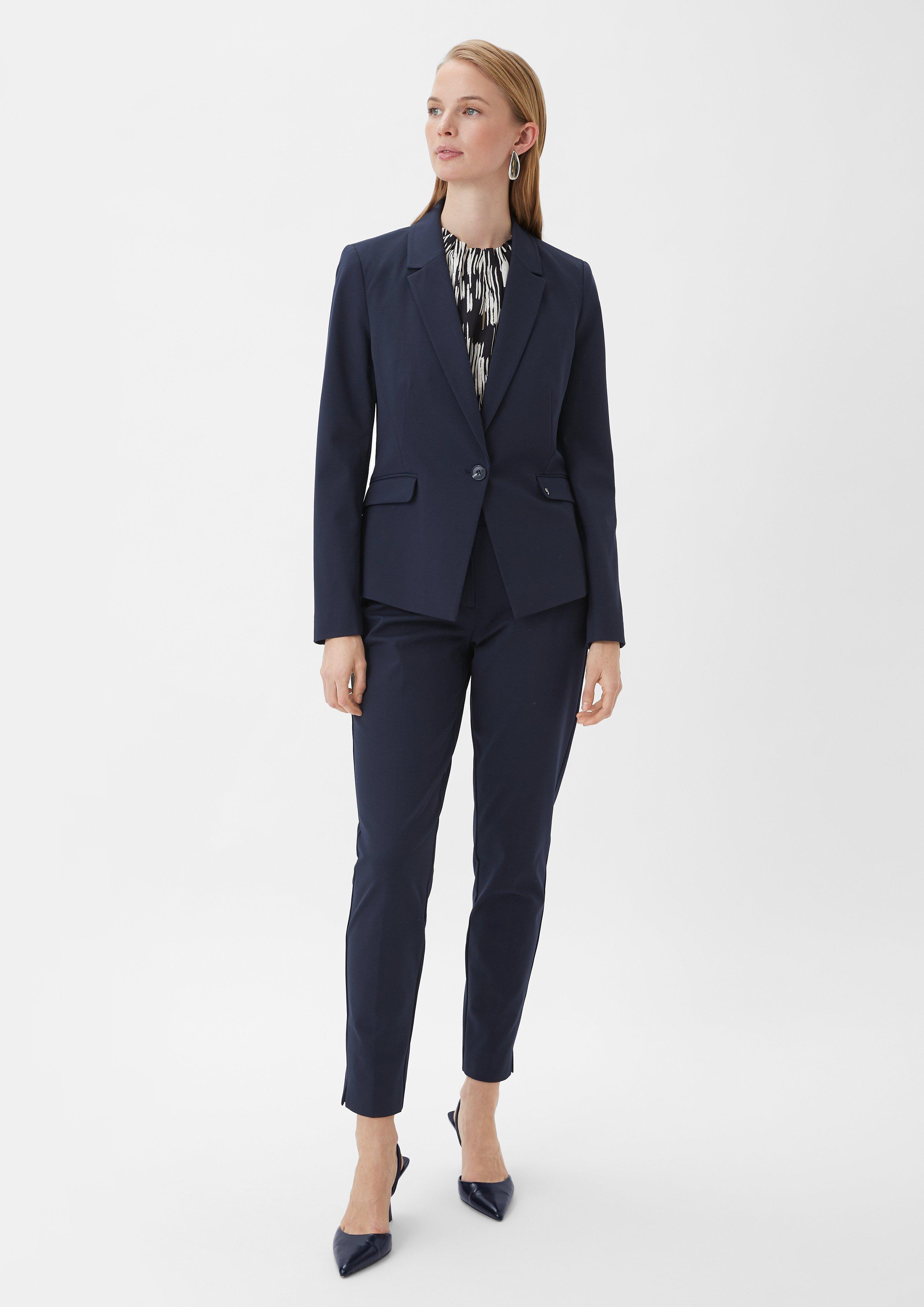 Blazer aus Viskosemix - navy