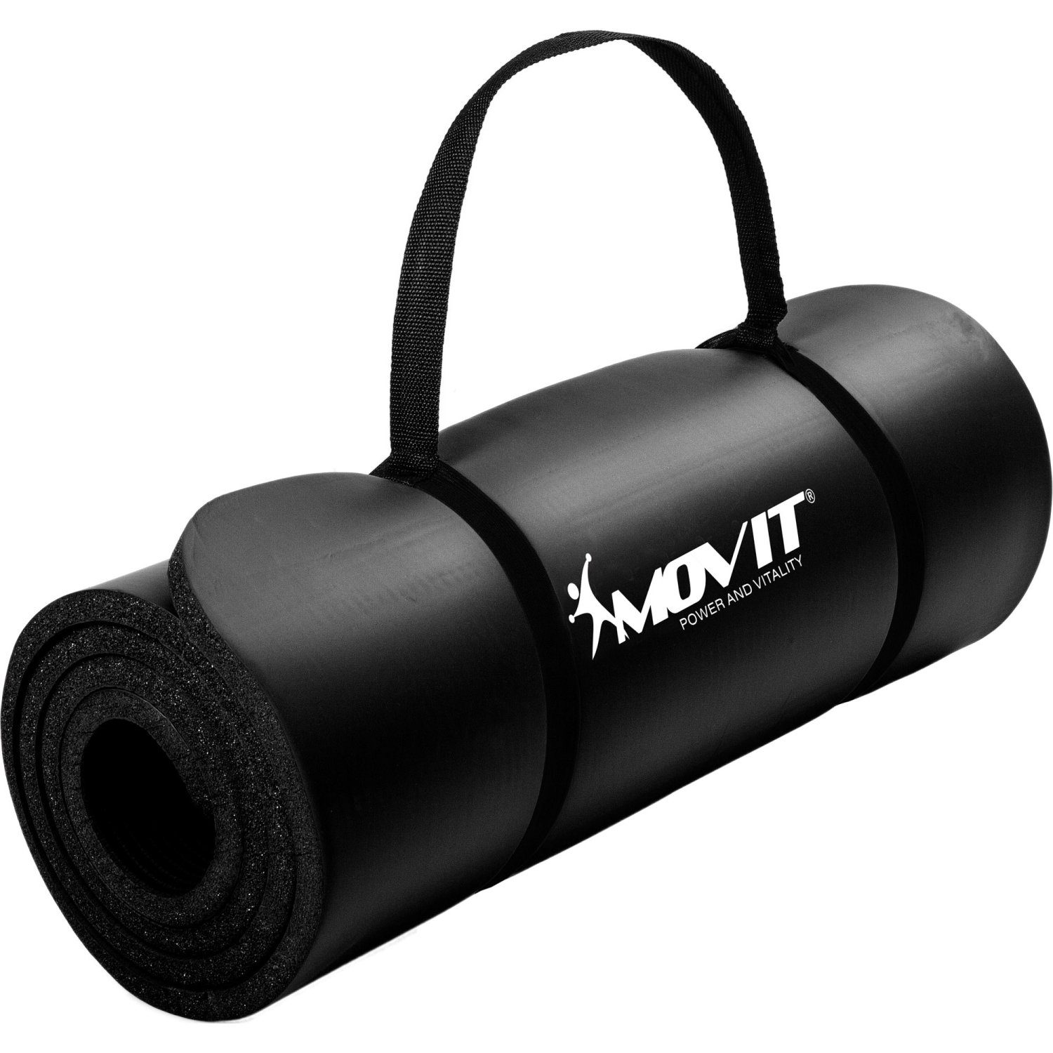 MOVIT Yogamatte XXL Pilates Gymnastikmatte, Yogamatte, Training (schadstoffgeprüft, mit Verschlussband), 190x100x1,5cm oder 190x60x1,5cm oder 183x60x1,0cm, Größen-, Farbwahl