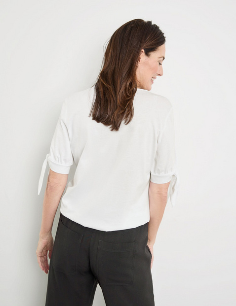 Halbarmshirt mit Bindedetail
