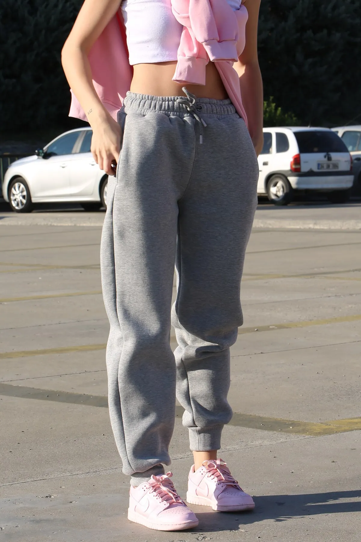 Madmext  Grimelange-Taillen-Jogginghose für Damen mit elastischem Bund Mg1568