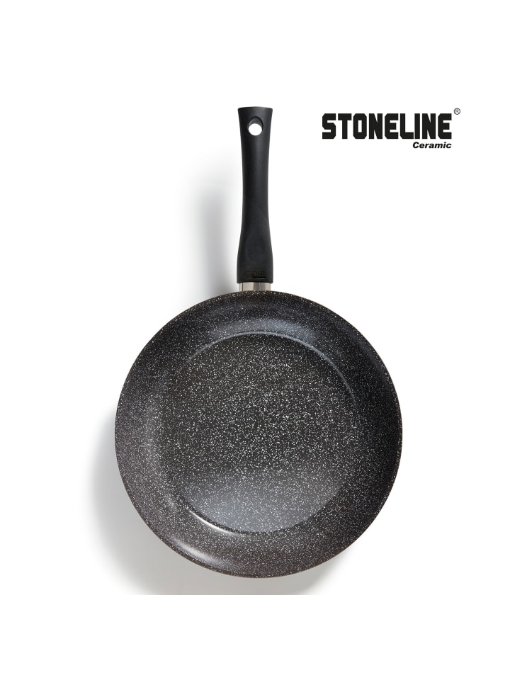 Stoneline Keramik Bratpfanne 28 cm | mit Deckel in Grau günstig kaufen Ø 28 cm